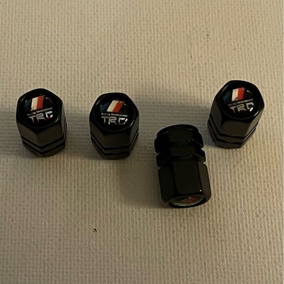 Toyota TRD valve Stem caps in Black NWT set of 4 NWT - Picture 2 of 4